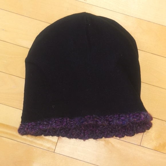 Wilfred Free Wool/Alpaca Knit Lined Knit Beanie in Purple - Picture 4 of 5